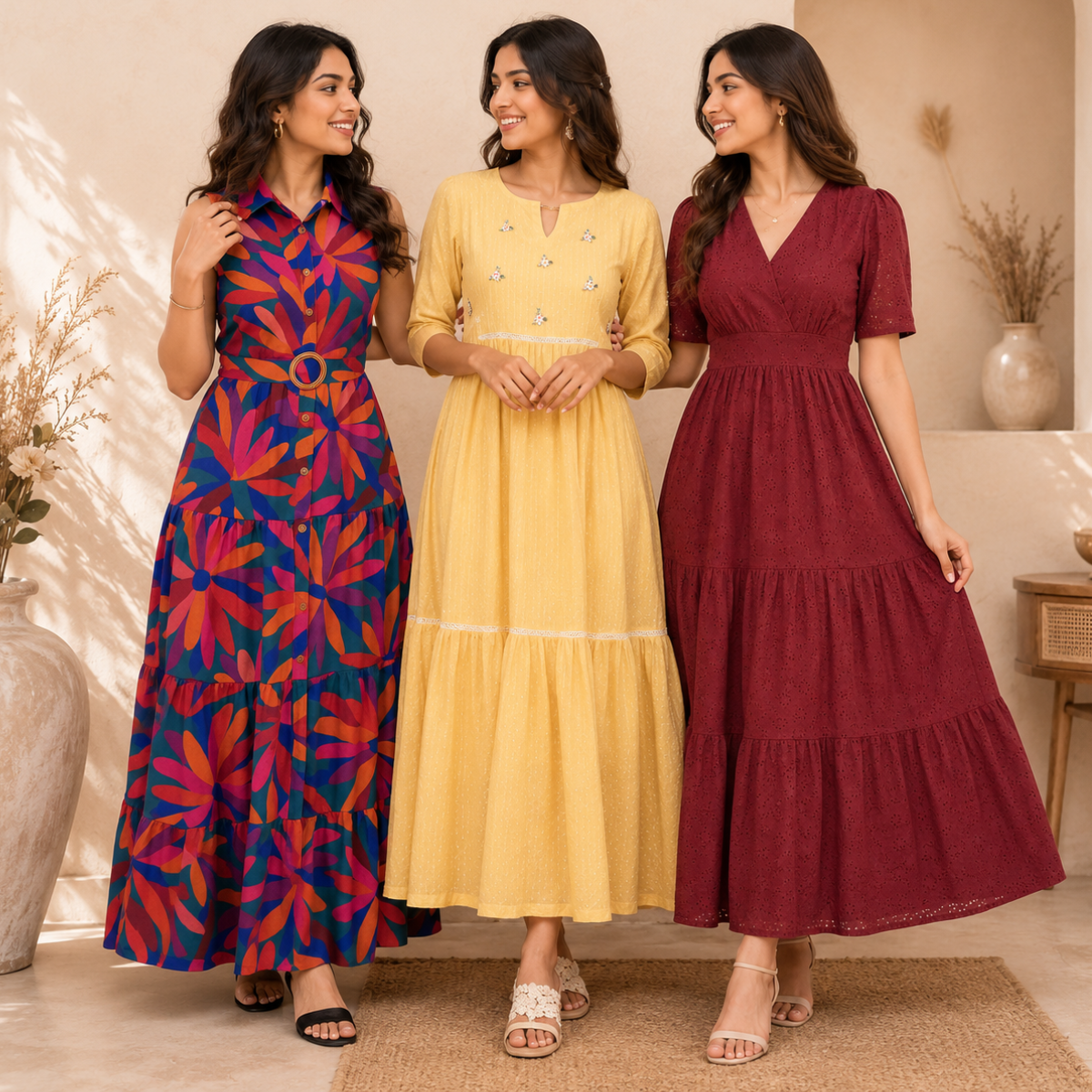 3 Women's Maxi Dress Collection ( D4 ) – Teevique
