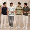 4 Men's Smart Casual Polo with Pockets ( S4 )