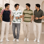 4 Men's Smart Casual Polo with Pockets ( S4 )