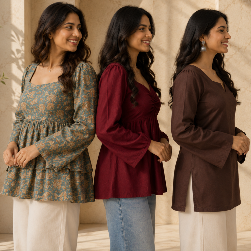 3 Short Kurtis, One Perfect Combo | SK-08