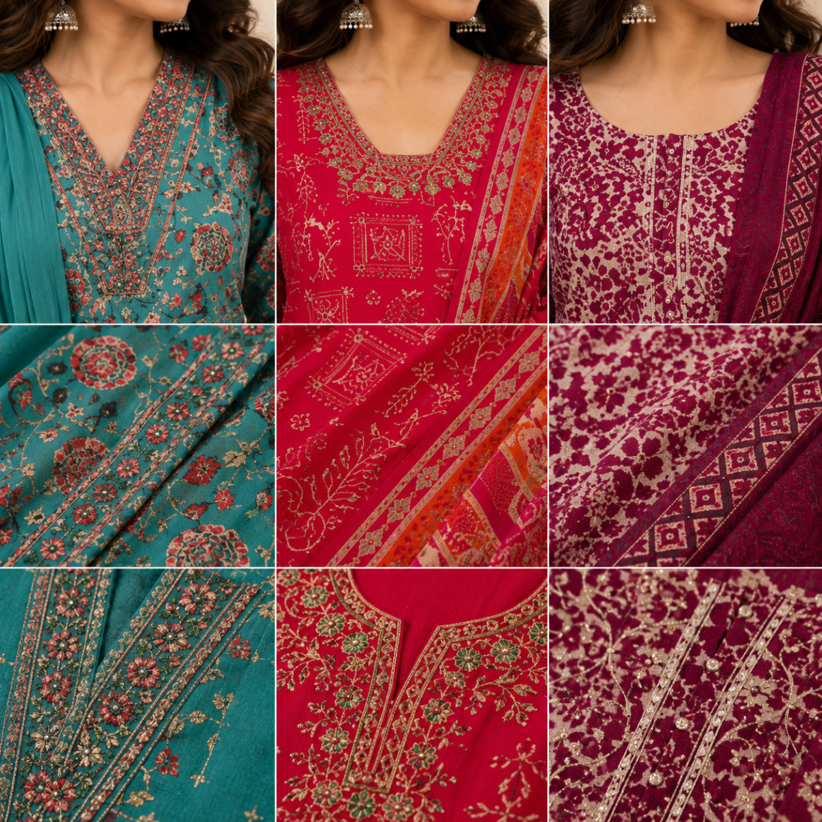 3 Women's Kurta Styles with Dupatta ( K3 )