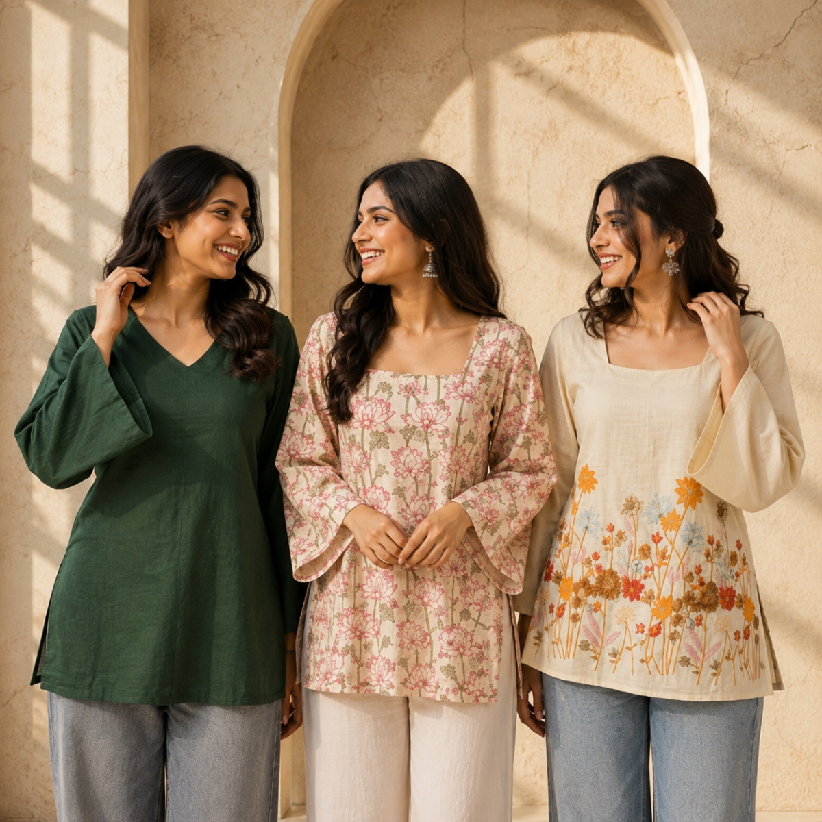 3 Short Kurtis, One Perfect Combo | SK-09