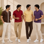 4 Men's Smart Casual Polo with Pockets ( S5 )