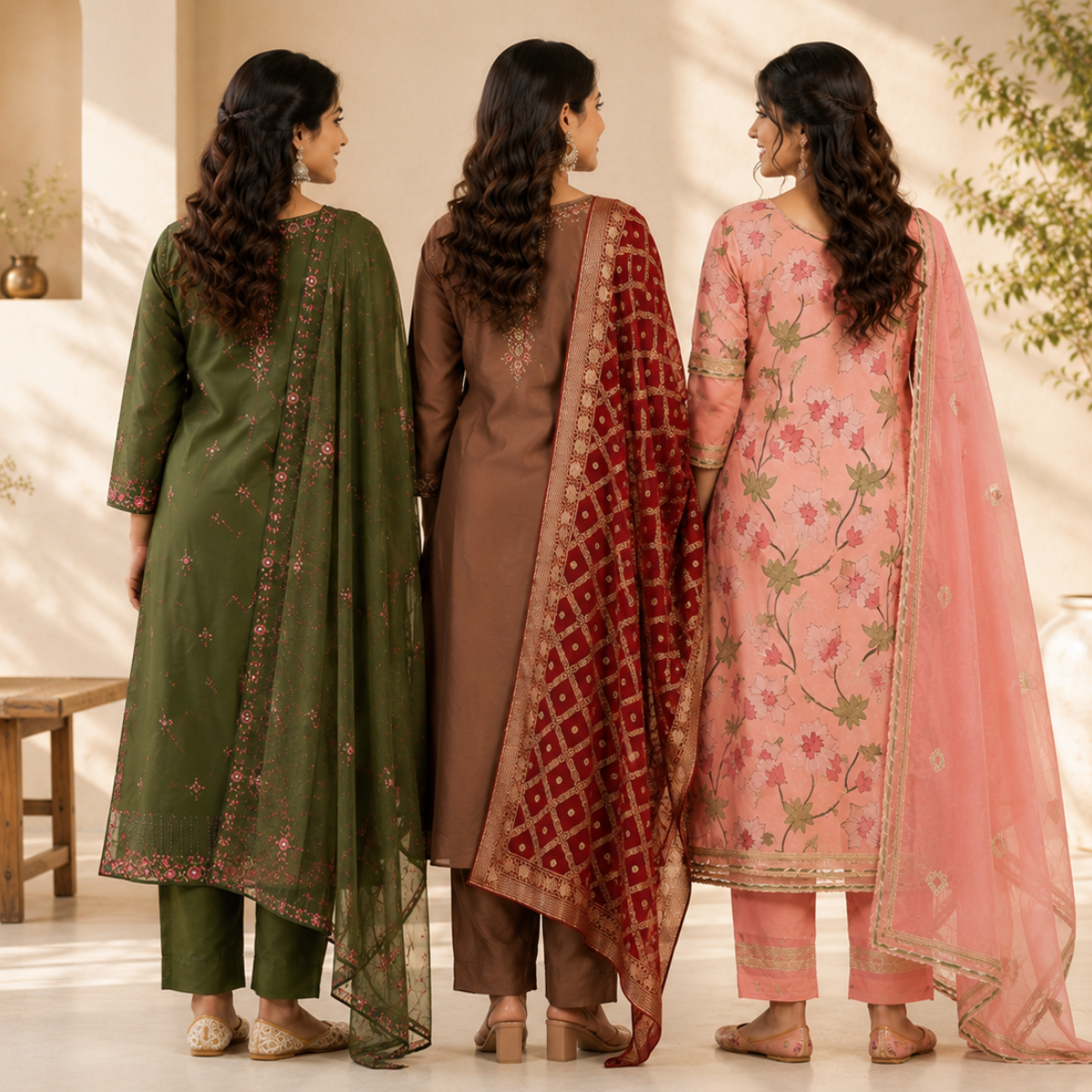 3 Women's Kurta Styles with Dupatta ( K4 )