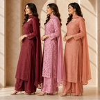 3 Women's Chikankari Kurta Set with Dupatta ( CK4 )