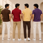 4 Men's Smart Casual Polo with Pockets ( S5 )