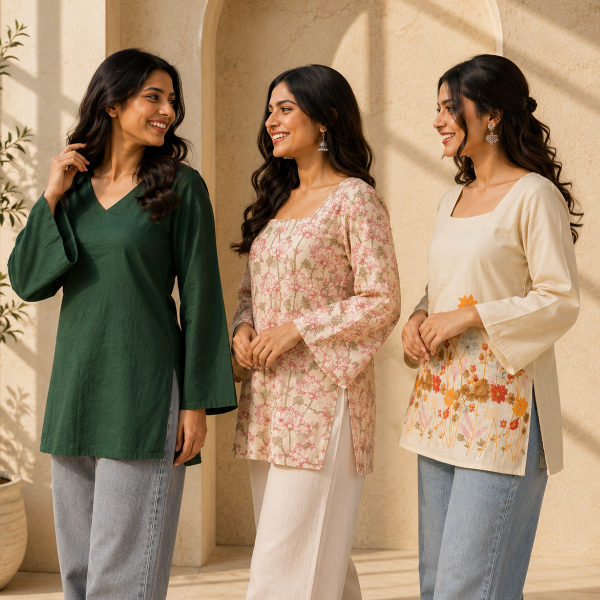 3 Short Kurtis, One Perfect Combo | SK-09