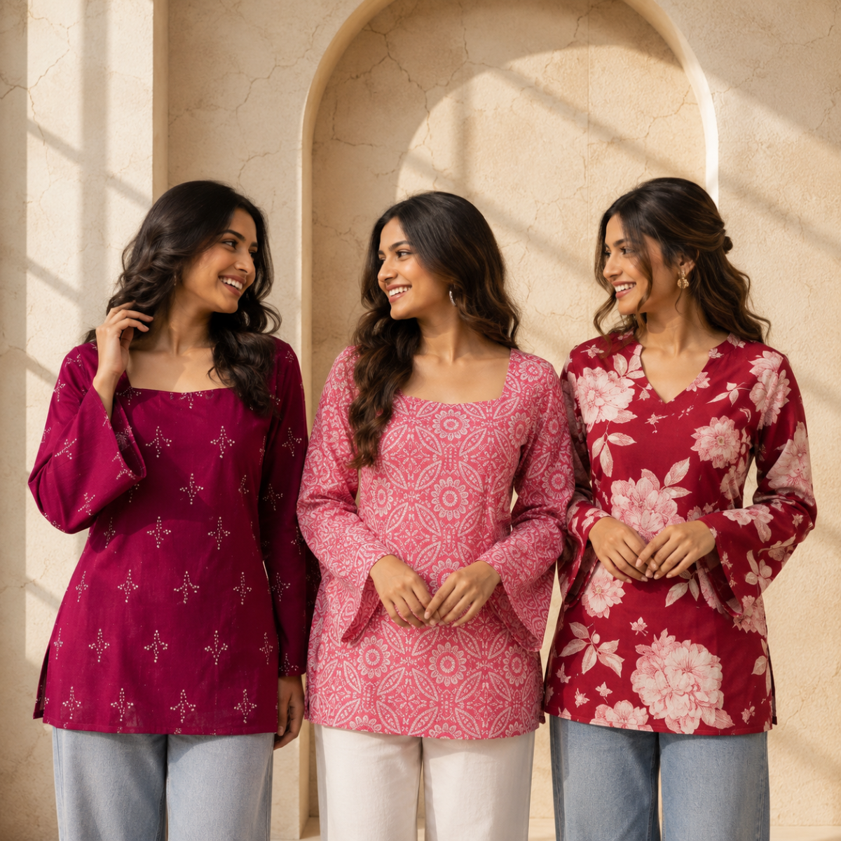 3 Short Kurtis, One Perfect Combo | SK-10
