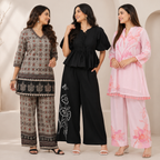 3 Women's Printed Co-Ord Set Collection ( P7 )