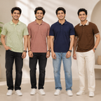 4 Men's Smart Casual Polo with Pockets ( S1 )