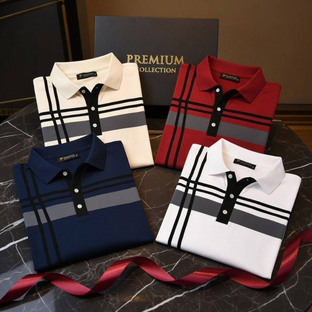 Pack of 4 Premium Polo T-Shirts for Men | PT-03