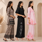 3 Women's Printed Co-Ord Set Collection ( P7 )