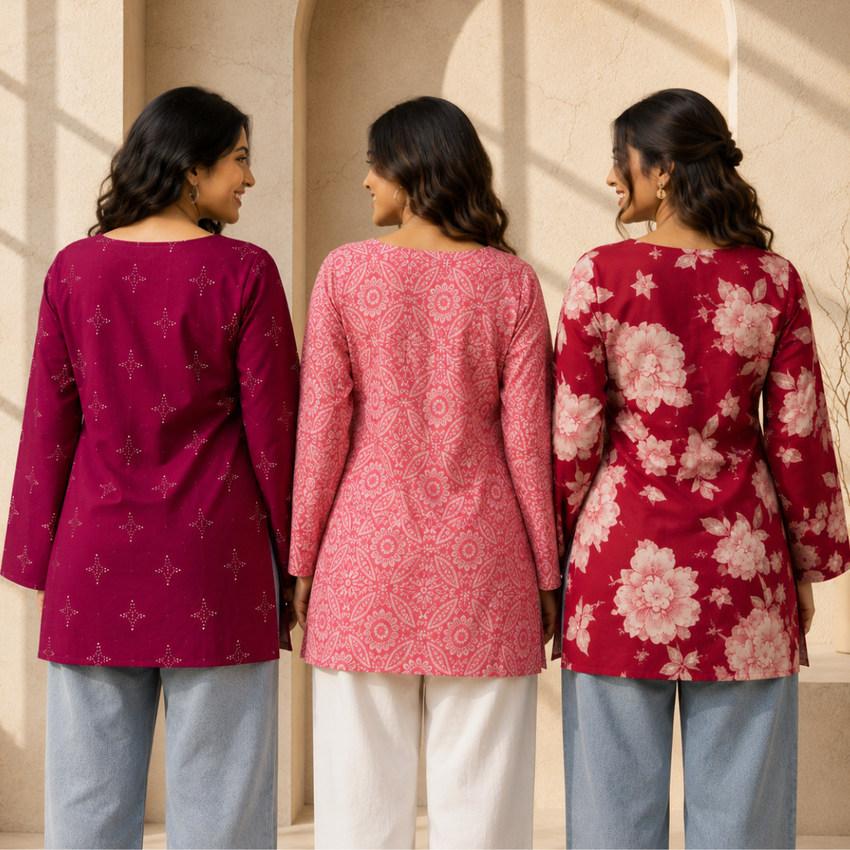 3 Short Kurtis, One Perfect Combo | SK-10