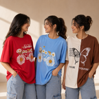3 Women's Everyday Oversized T-Shirts ( T-3 )