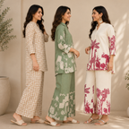 3 Women's Printed Co-Ord Set Collection ( P8 )