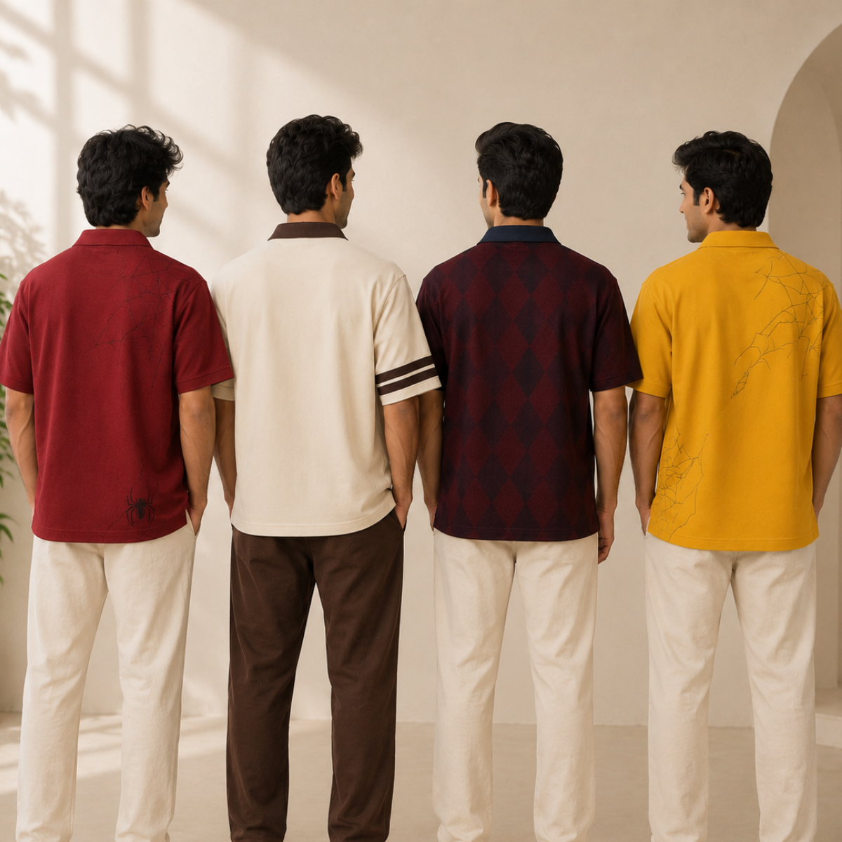 4 Men's Daily Wear Polo T-Shirts with Pockets ( T2 )