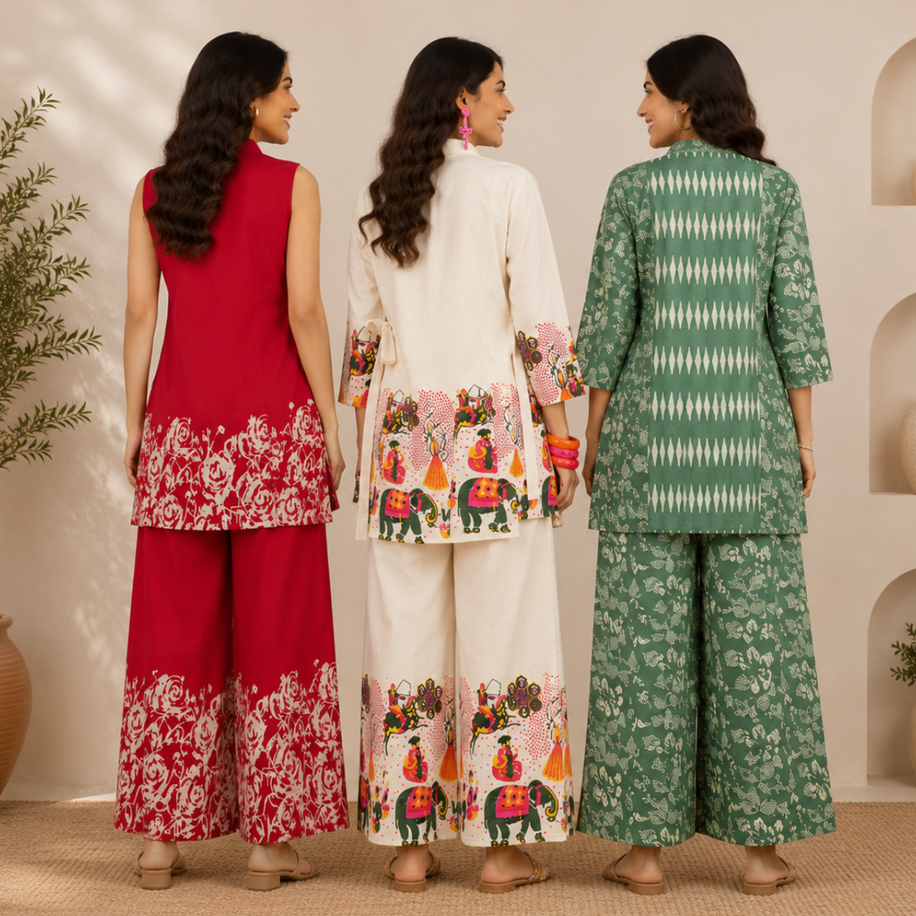 3 Women's Printed Co-Ord Set Collection ( P9 )