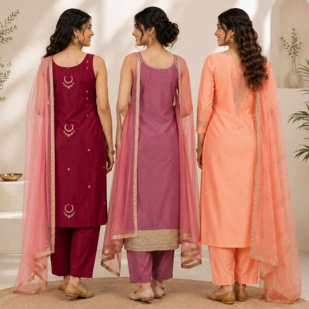 3 Women's Kurta Styles with Dupatta ( K7 )