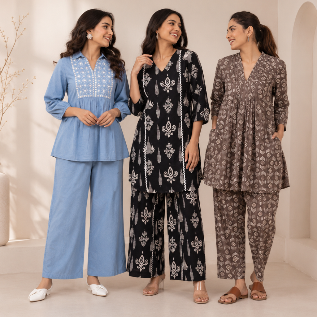 3 Women's Printed Co-Ord Set Collection ( P10 )