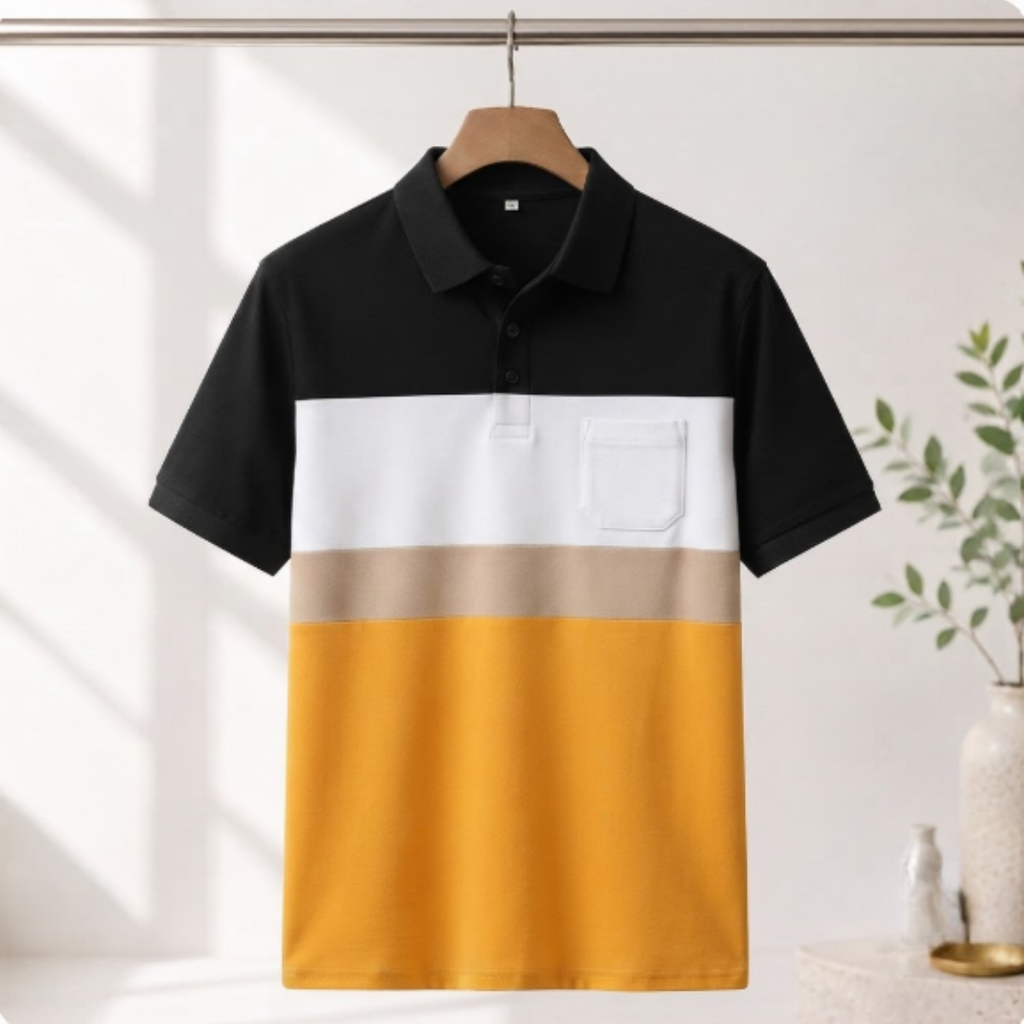 4 Men's Everyday Polo T-Shirts with Pockets ( P-3 )