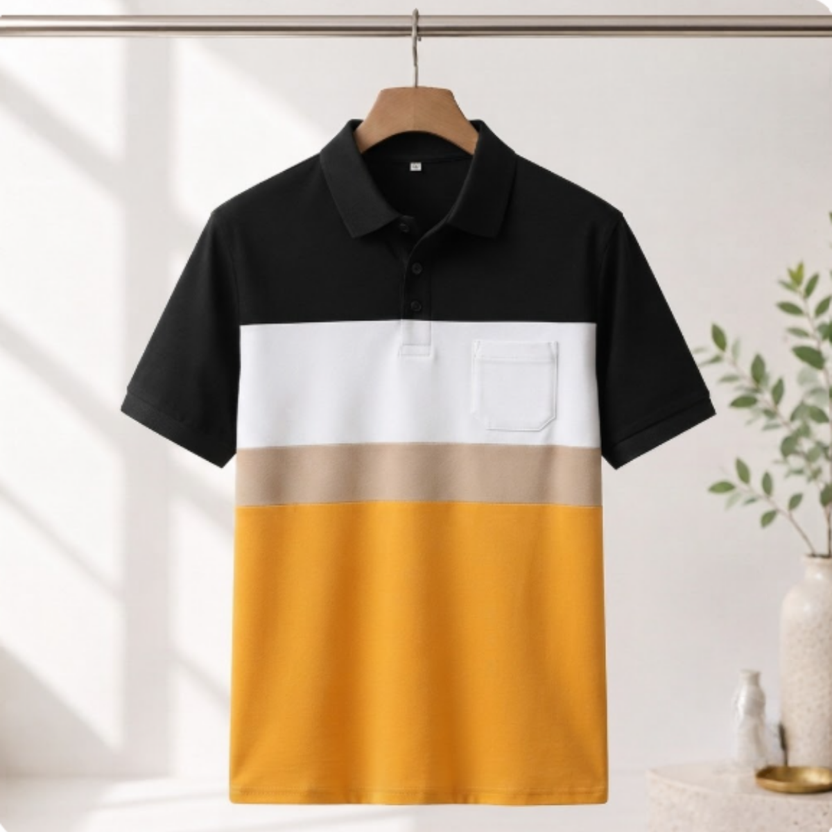 4 Men's Everyday Polo T-Shirts with Pockets ( P-3 )