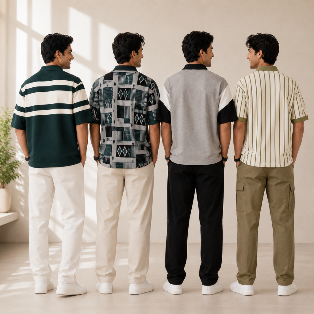 4 Men's Daily Wear Polo T-Shirts with Pockets ( T3 )