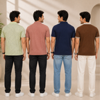 4 Men's Smart Casual Polo with Pockets ( S1 )