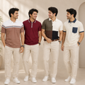4 Men's Smart Casual Polo with Pockets ( S2 )