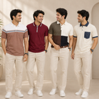 4 Men's Smart Casual Polo with Pockets ( S2 )