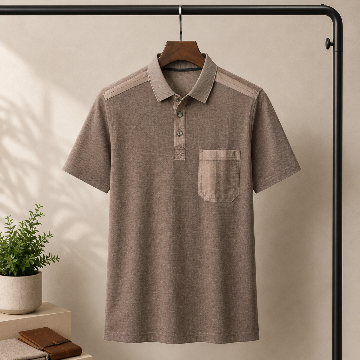4 Men's Casual Polo Collection With Pockets ( C6 )