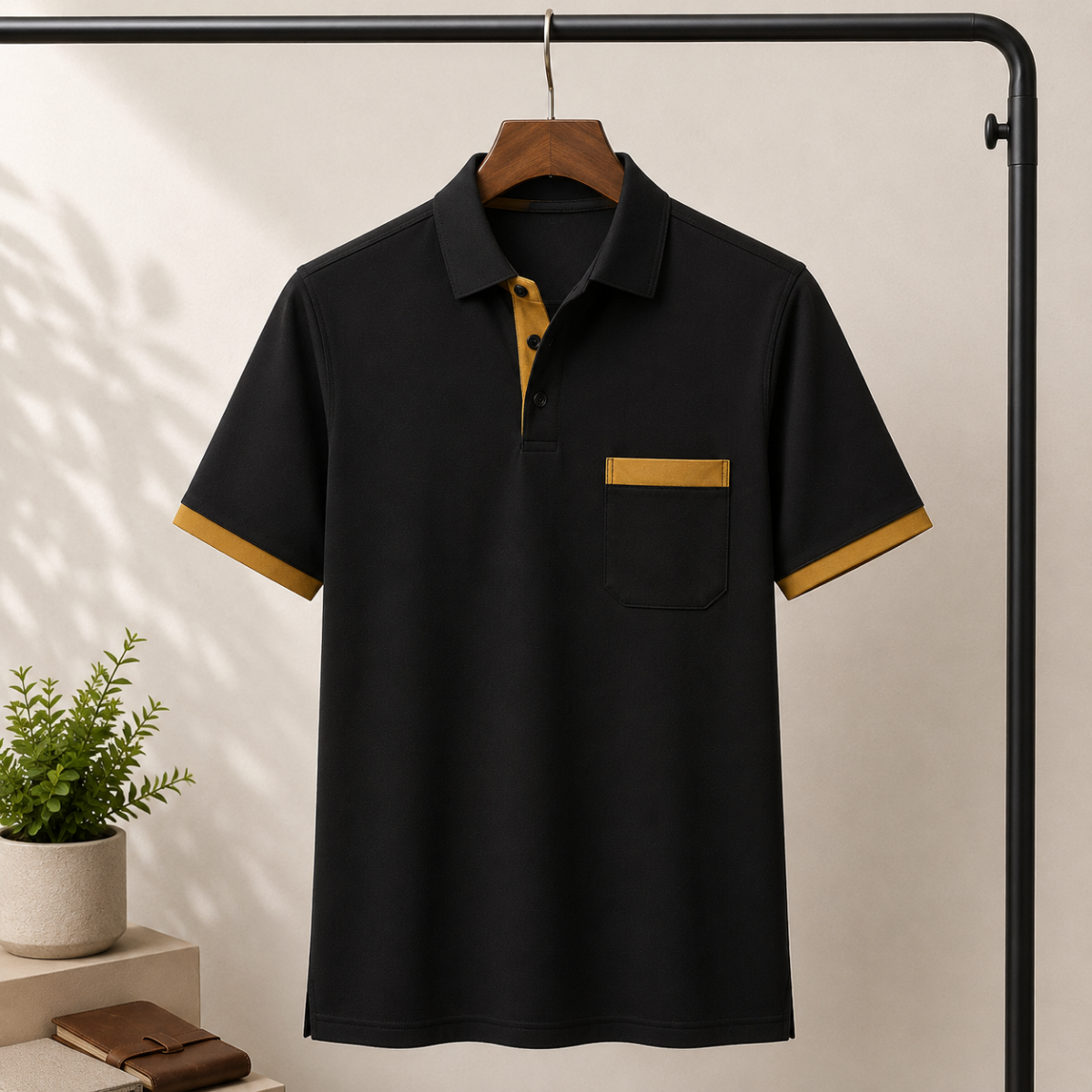 4 Men's Casual Polo Collection With Pockets ( C6 )