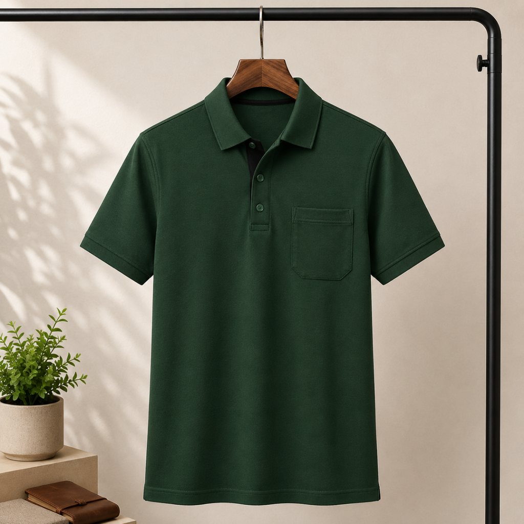 4 Men's Casual Polo Collection With Pockets ( C7 )