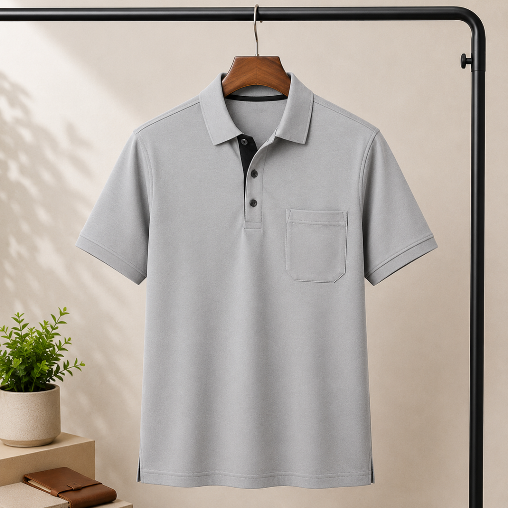 4 Men's Casual Polo Collection With Pockets ( C7 )