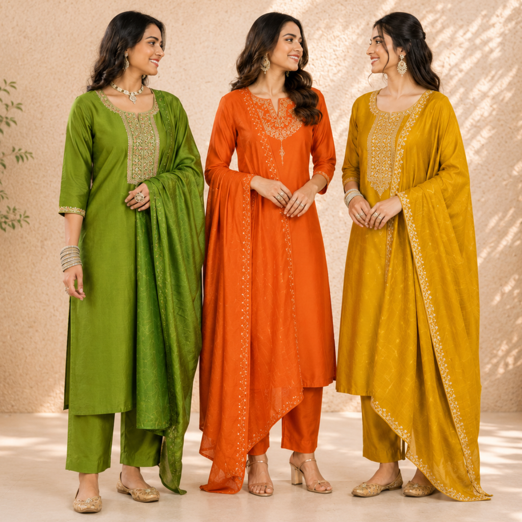 3 Women's Kurta Styles with Dupatta ( K2 )