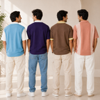 4 Men's Daily Wear Polo T-Shirts with Pockets ( T5 )