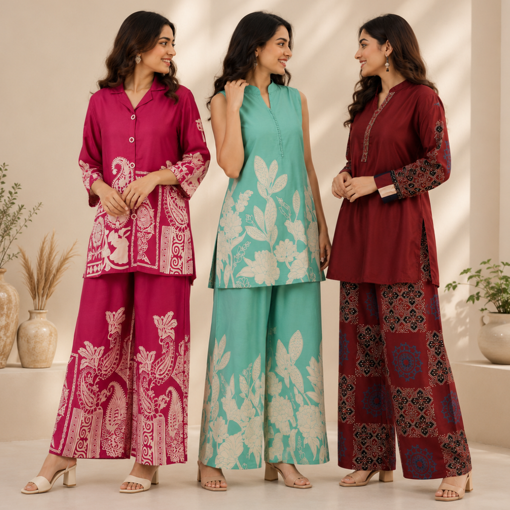 3 Women's Printed Co-Ord Set Collection ( P3 )