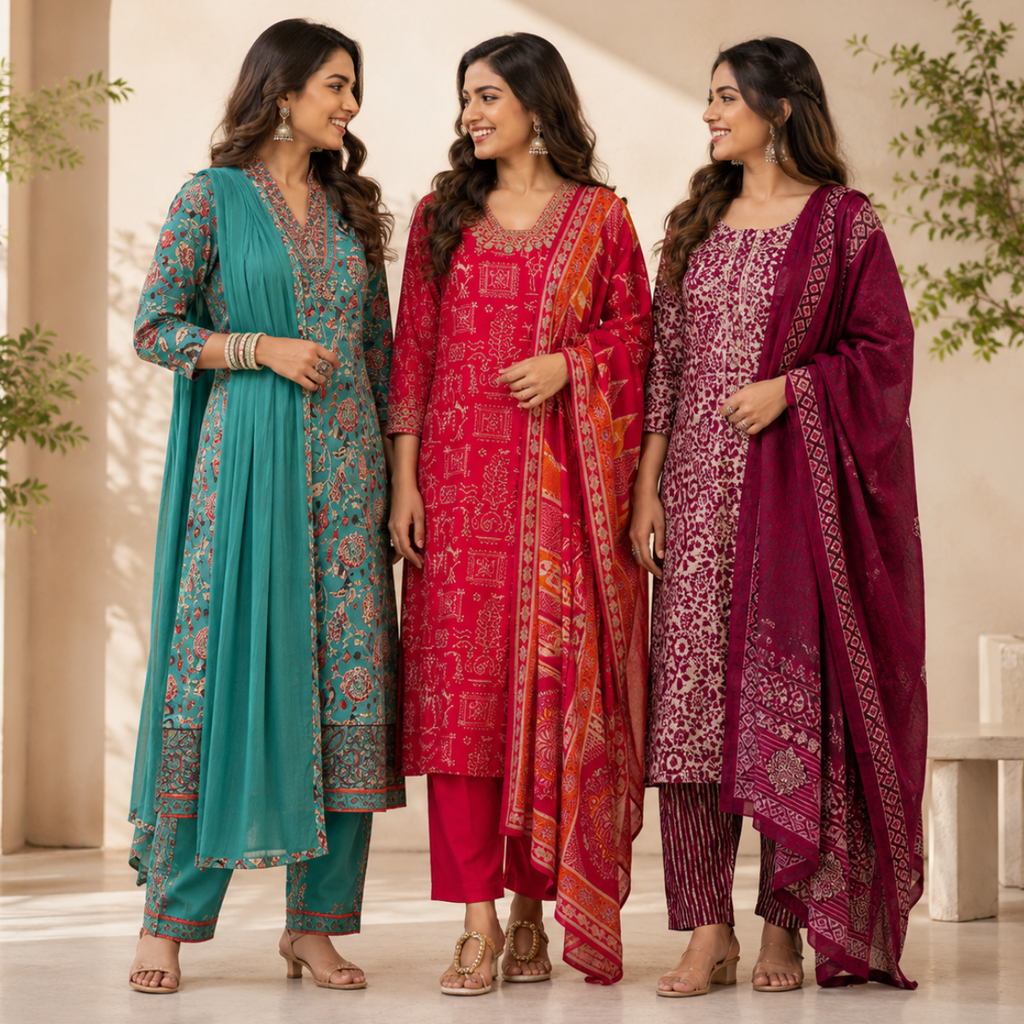 3 Women's Kurta Styles with Dupatta ( K3 )