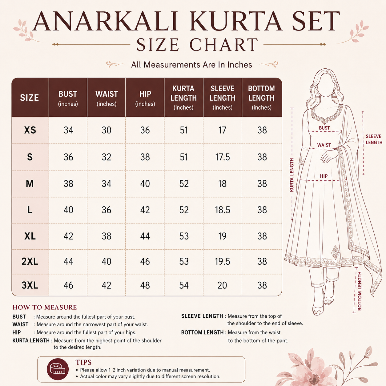 3 Anarkali Style Kurta Set with Dupatta ( A2 )