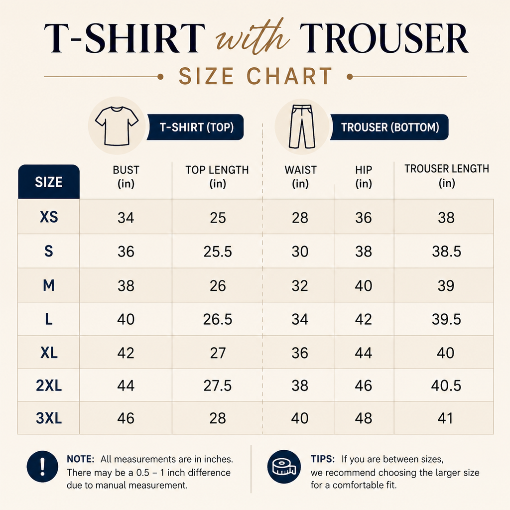 3 Women's T-Shirt with Trouser | Casual Wear ( T10 )